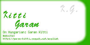 kitti garan business card